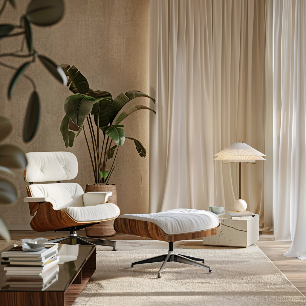 Interieur met Eames Lounge Chair - HAMI Studio