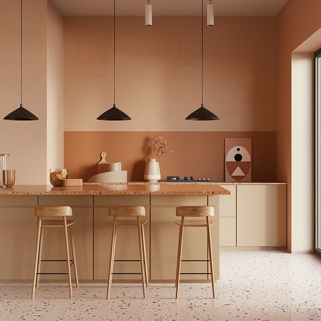 Keukenontwerp met terracotta accenten — interieurontwerp HAMI Studio Haarlem